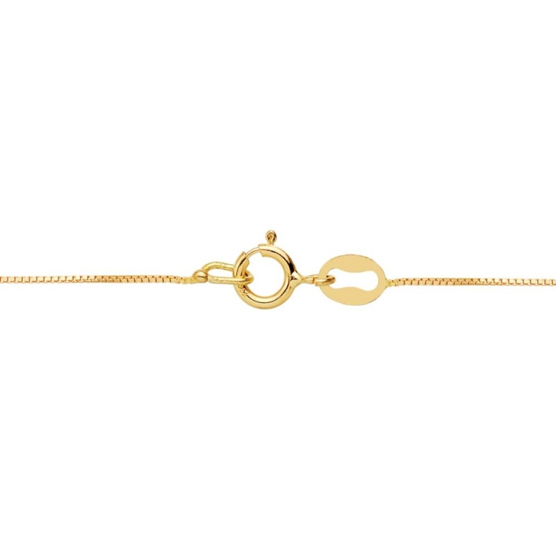 Collar Oro Amarillo Con Chaton Y Circonita Ancho: 7 Mm. Cadena 42Cm oro 18k