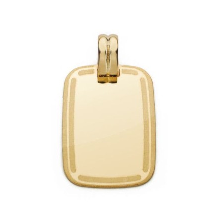 Placa Chapa Oro Amarillo Marco 24X17 Mm oro 18k