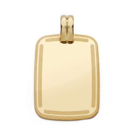 Placa Chapa Oro Amarillo Marco 28X20 Mm oro 18k