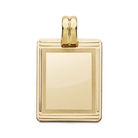 Placa Chapa Oro Amarillo Rectangular. 24X17 Mm oro 18k