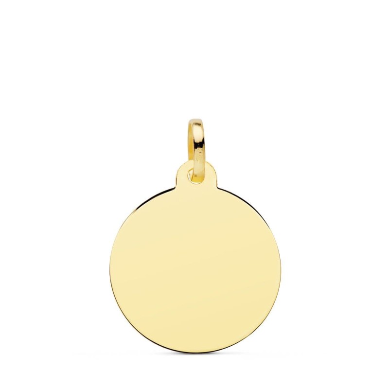 Placa Chapa Disco Oro Amarillo Liso Brillo 20 Mm oro 18k