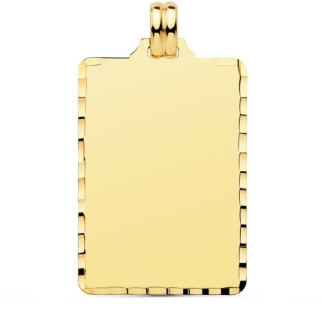 Placa Chapa Oro Amarillo Tallada 36X23 Mm oro 18k