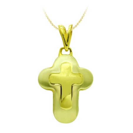 Cruz Oro Bicolor Hueca 25X18 Mm oro 18k