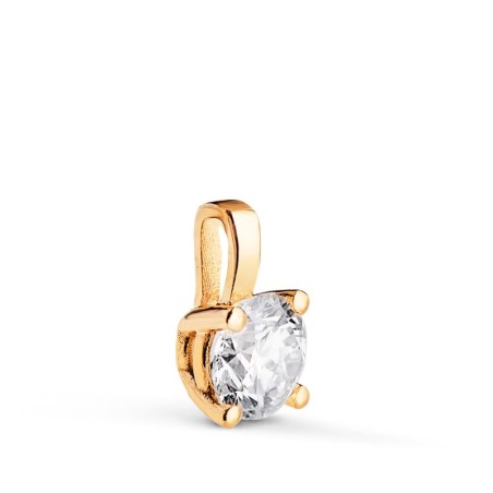 Colgante Oro Amarillo Diamante Laboratorio Talla Brillante 5Mm 0,500 Qtes. G-Vs1. Medida: 9X5 Mm oro 18k
