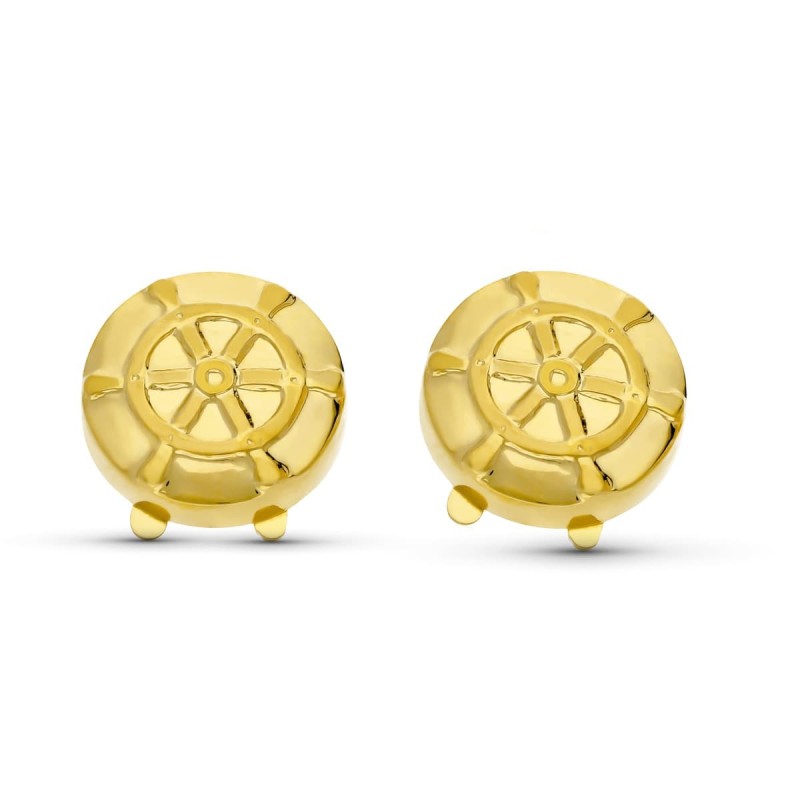 Gemelos Cubreboton Oro Amarillo Timon 15 Mm oro 18k