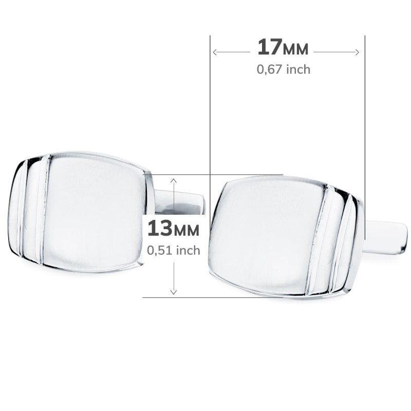 Gemelos Oro Blanco Tonel Mate Y Brillo 17X13 Mm Cierre Rigido Ocsilante oro 18k