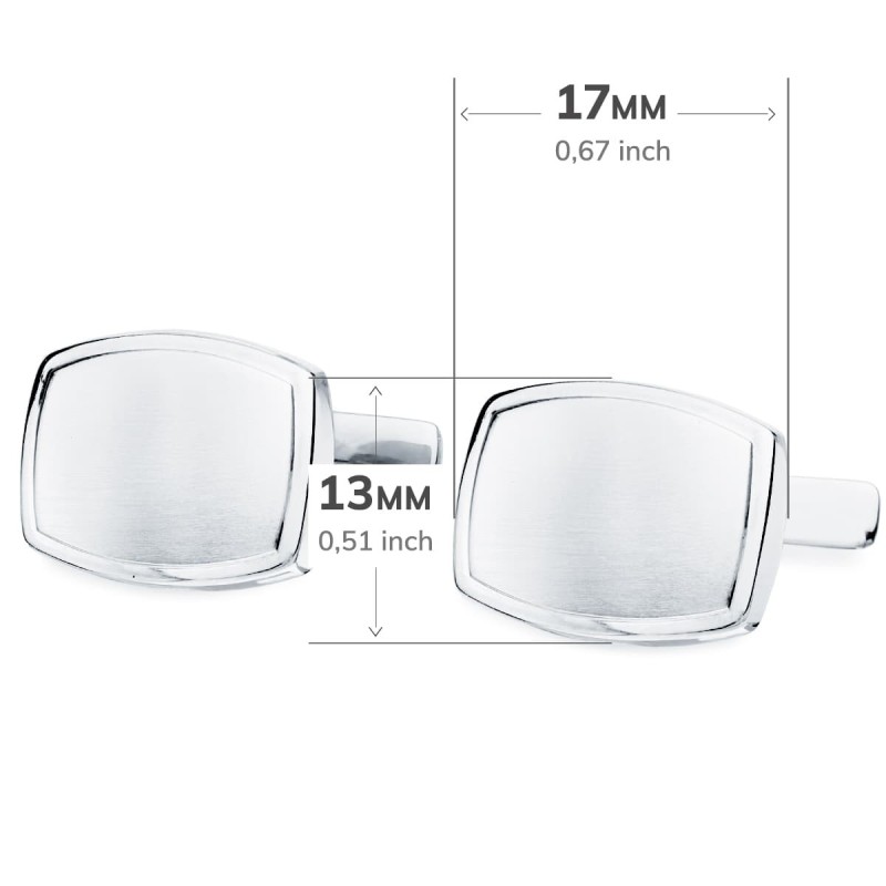 Gemelos Estampacion Oro Blanco Tonel 17X13 Mm Cierre Rigido Oscilante oro 18k