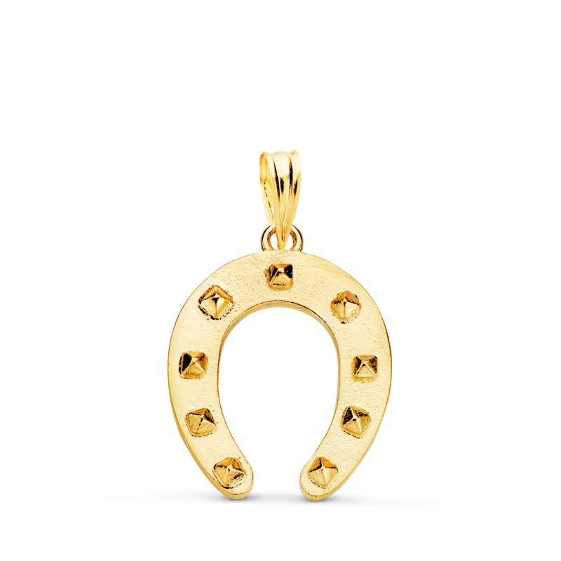 Colgante Oro Amarillo Herradura Macizo. Medida: 20 X 16 Mm oro 18k