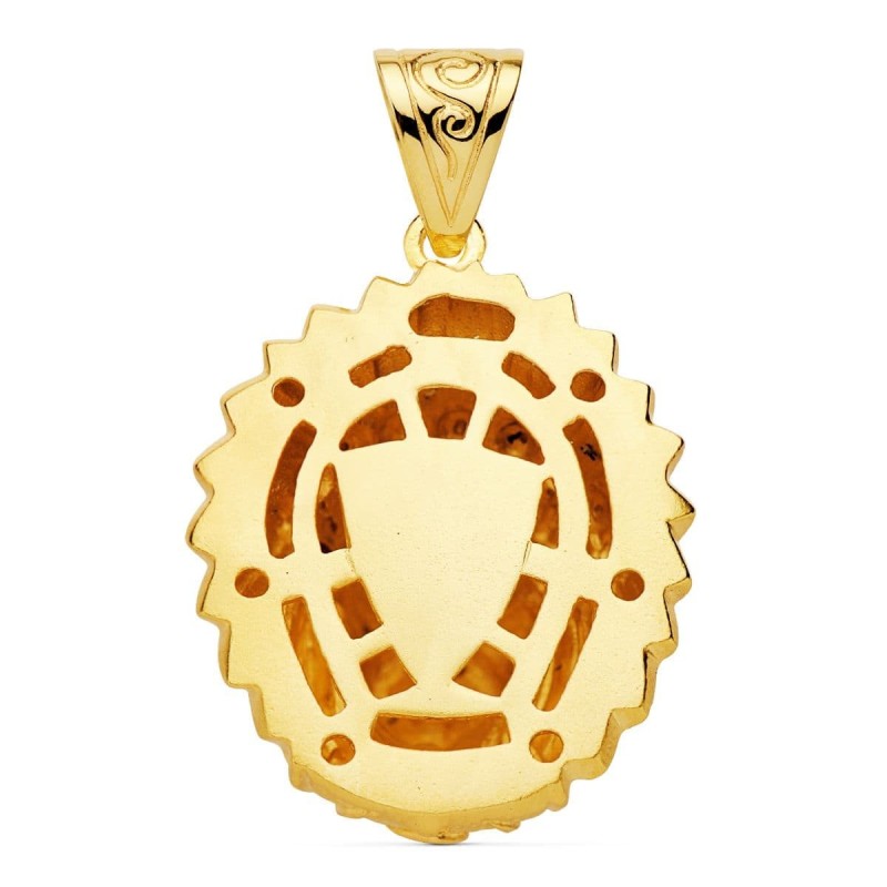 Colgante Colgante Indio Americano Oro Amarillo. 33 X 28 Mm oro 18k