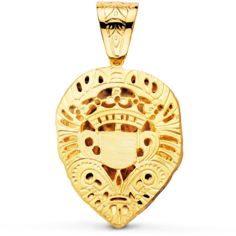 Colgante Leon Gigante Tallado Oro Amarillo 66X56 Mm oro 18k