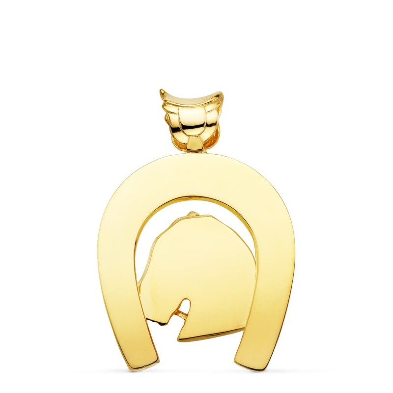 Colgante Oro Amarillo Herradura Con Caballo 44X39 Mm oro 18k