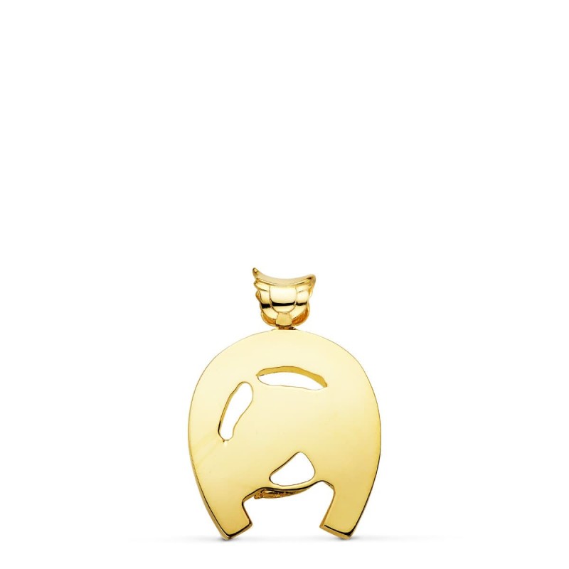 Colgante Oro Amarillo Herradura Con Caballo 29X27 Mm oro 18k
