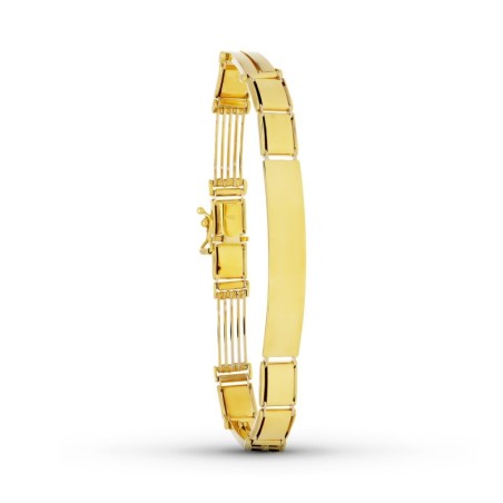 Esclava Oro Bicolor Mate Brillo 22Cm oro 18k