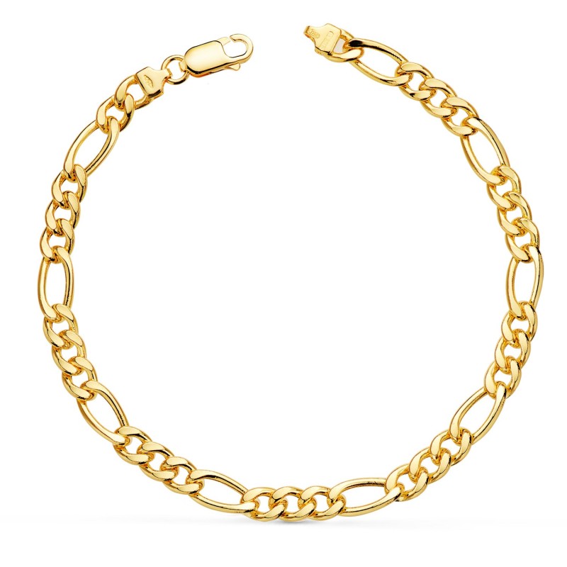 Pulsera Oro Amarillo Cartier 3X1 Ancho: 5 Mm Largo: 21Cm oro 18k