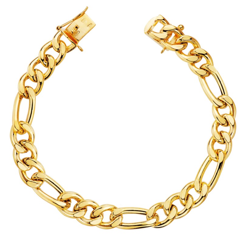 Pulsera Oro Amarillo Cartier 3X1 Hueca Ancho: 8 Mm. Largo: 21.5 Cm oro 18k