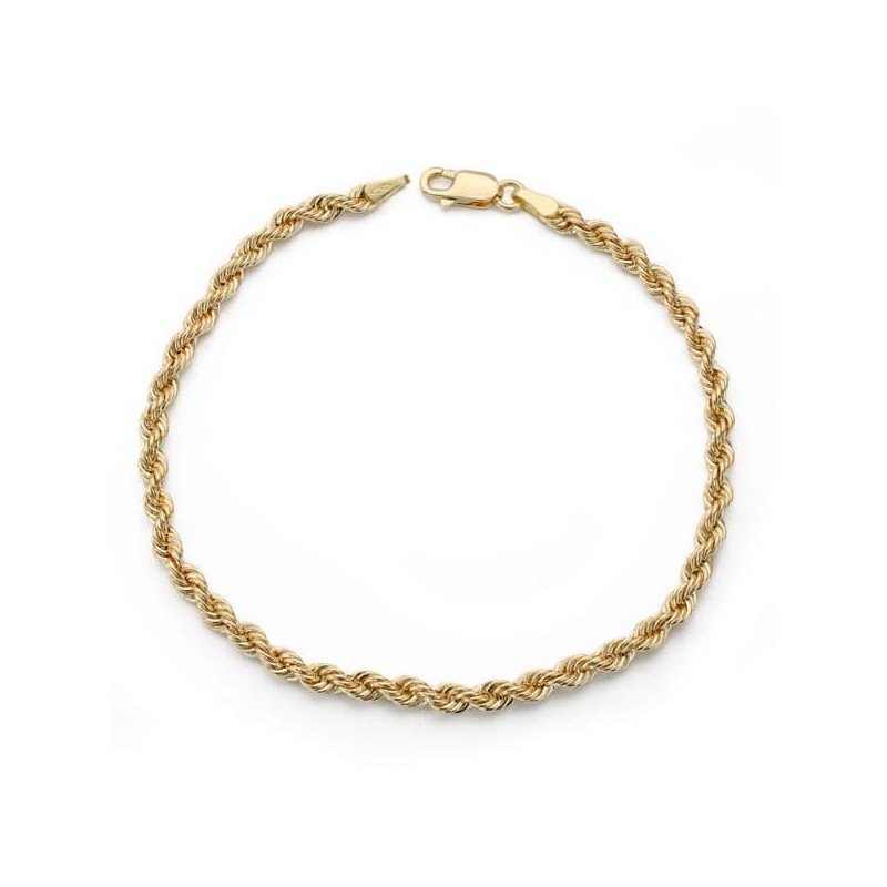 Pulsera Oro Amarillo Cordon Salomonico. Ancho 3,3 Mm Largo 19,5 Cm oro 18k