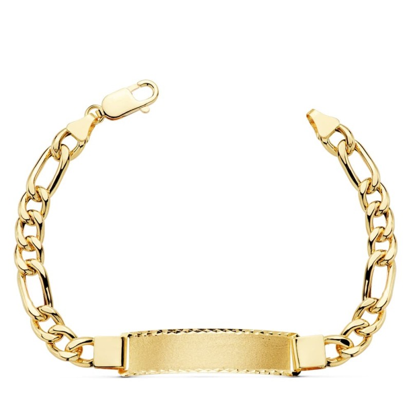 Pulsera Esclava Oro Amarillo Cartier Hueca Ancho: 7Mm. Largo: 21,5 Cm Placa Chapa: 42X10Mm oro 18k