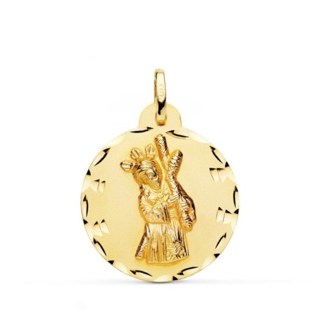 Medalla Oro Amarillo Gran Poder 23 Mm oro 18k