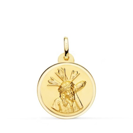 Medalla Oro Amarillo Cristo Del Gran Poder Bisel 20 Mm oro 18k