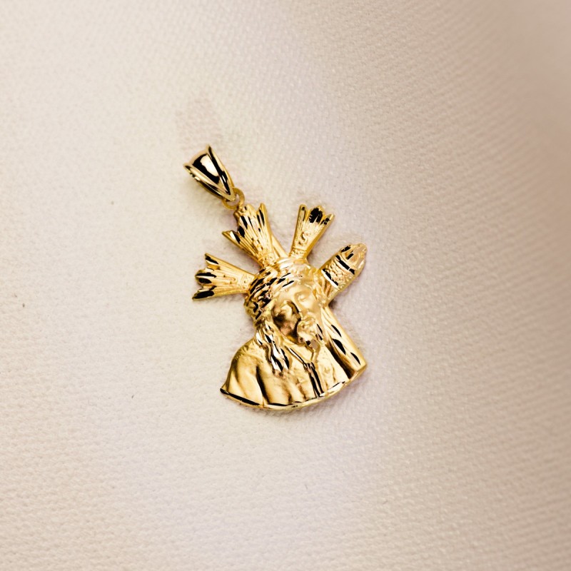 Cristo Gran Poder Silueta Oro Amarillo 28X24 Mm oro 18k