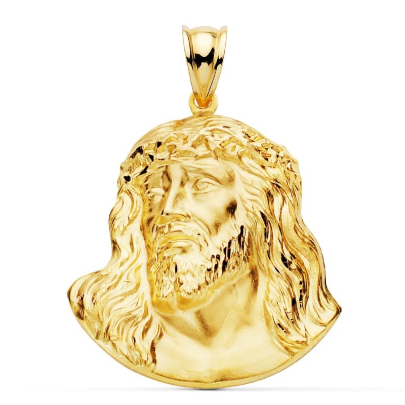 Cristo Santo Rostro Oro Amarillo 42X35 Mm oro 18k