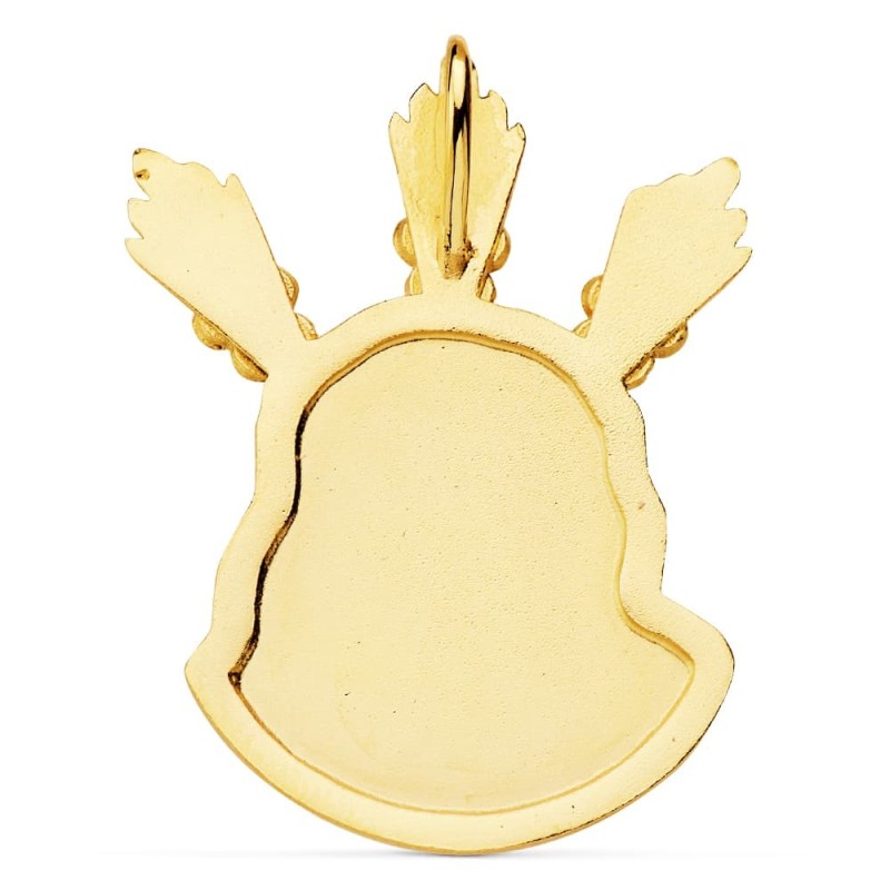 Colgante Colgante Oro Amarillo Cabeza De Cristo Potencias 38X29 Mm oro 18k