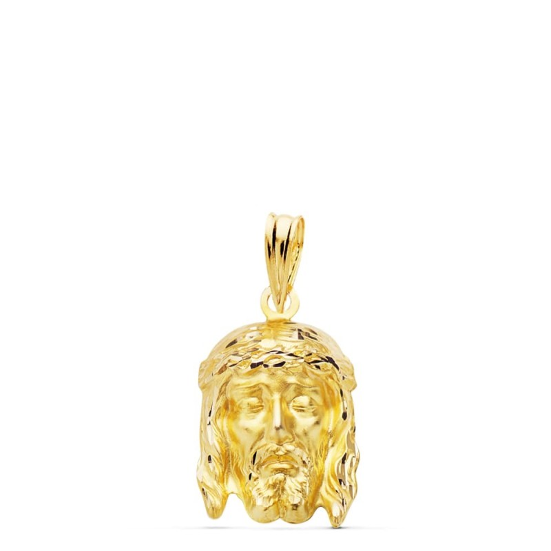 Colgante Cristo De La Buena Muerte Oro Amarillo Estampado. 19X12 Mm oro 18k