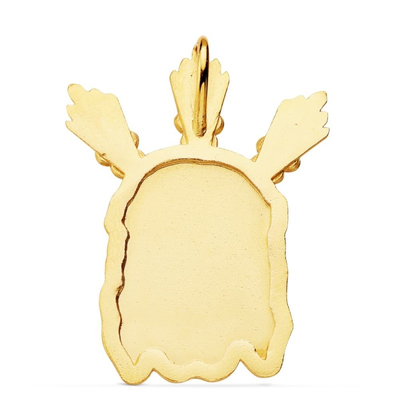 Colgante Colgante Oro Amarillo Cabeza De Cristo Potencias 39X28 Mm oro 18k
