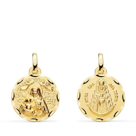 Medalla Oro Amarillo Escapulario Oro Amarillo Virgen De La Cinta Y Virgen Del Rocio 16 Mm oro 18k