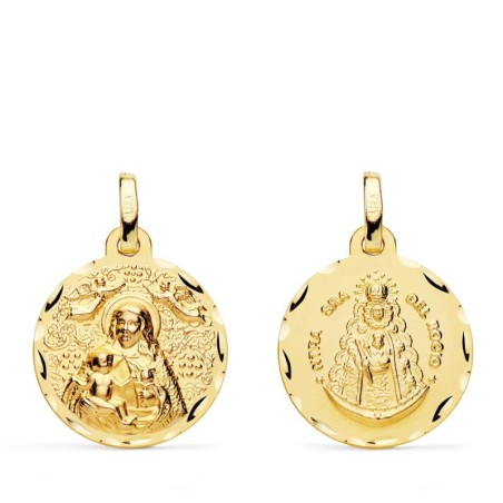 Medalla Oro Amarillo Escapulario Oro Amarillo Virgen De La Cinta Y Virgen Del Rocio 18 Mm oro 18k