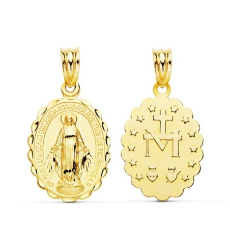 Medalla Oro Amarillo Escapulario Oro Amarillo Virgen De La Milagrosa 23X14 Mm 1.60 Gr oro 18k