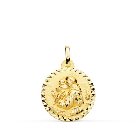 Medalla Oro Amarillo San Antonio Talla Cruzada 18 Mm oro 18k
