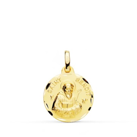 Medalla Oro Amarillo Saint Benoit 16 Mm oro 18k