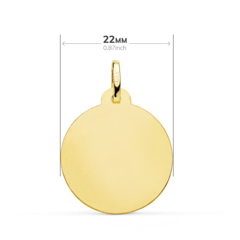 Medalla Oro Amarillo San Jorge Bisel 22 Mm oro 18k