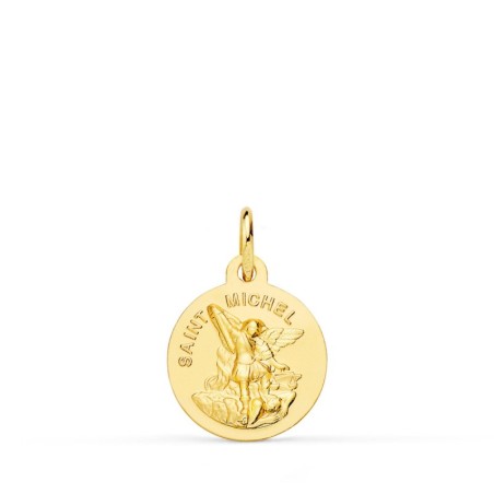 Medalla Oro Amarillo De Saint Michel 12 Mm oro 18k
