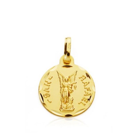 Medalla Oro Amarillo San Rafael 14 Mm oro 18k
