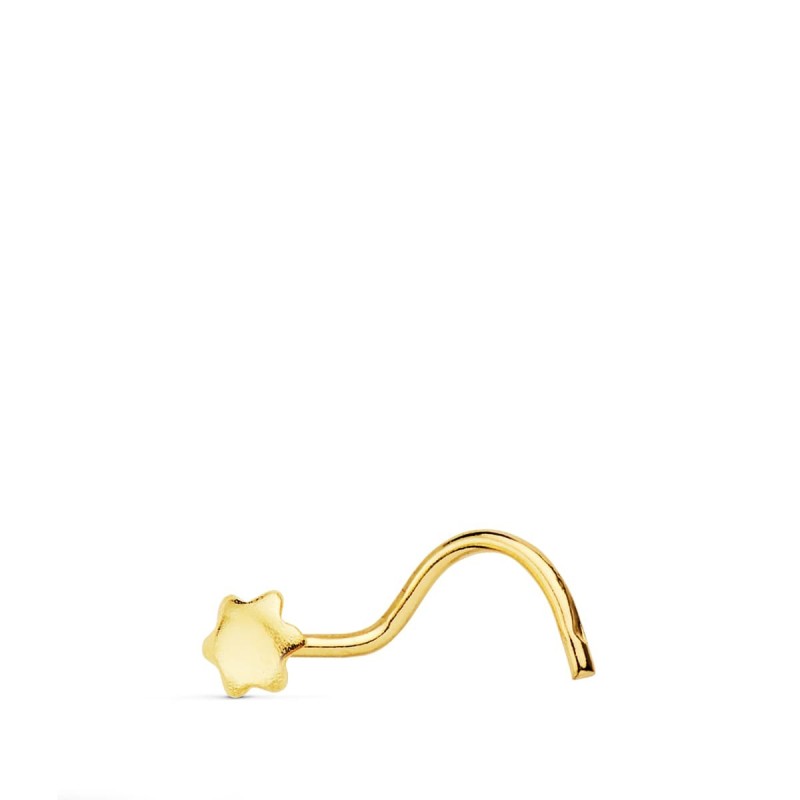 Piercing Oro Amarillo Nariz Estrella 3Mm oro 18k