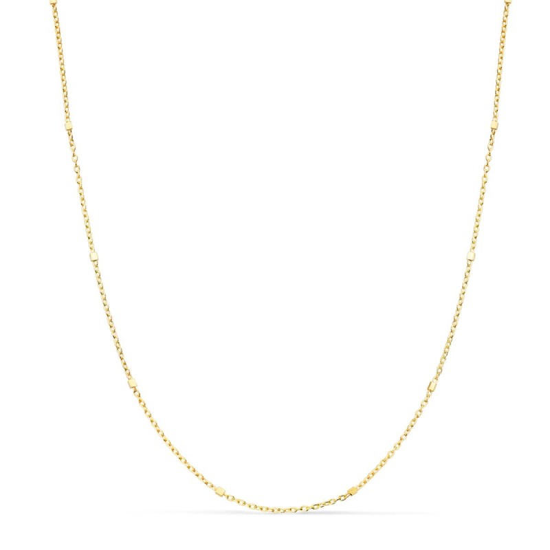 Cadena Oro Amarillo Combinada. Largo: 38 Cm . Ancho: 1Mm oro 18k