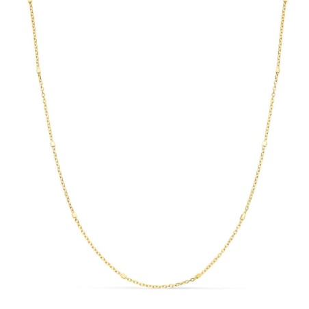 Cadena Oro Amarillo Combinada. Largo: 38 Cm . Ancho: 1Mm oro 18k