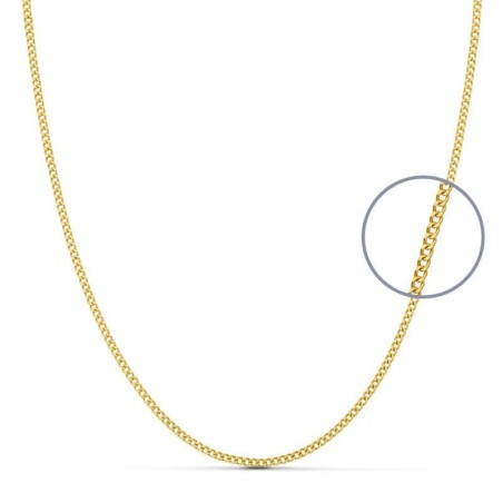 Cadena Oro Amarillo Maciza Barbada 40Cm 1.2 Mm oro 18k
