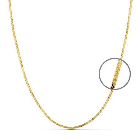 Cadena Oro Amarillo Maciza Plana 40Cm 1 Mm oro 18k
