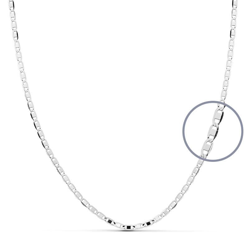 Cadena Maciza Oro Blanco 40Cm 1.8 Mm oro 18k