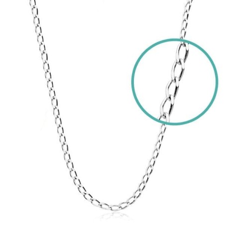 Cadena Maciza Oro Blanco Bilbao 1 Mm 40Cm oro 18k