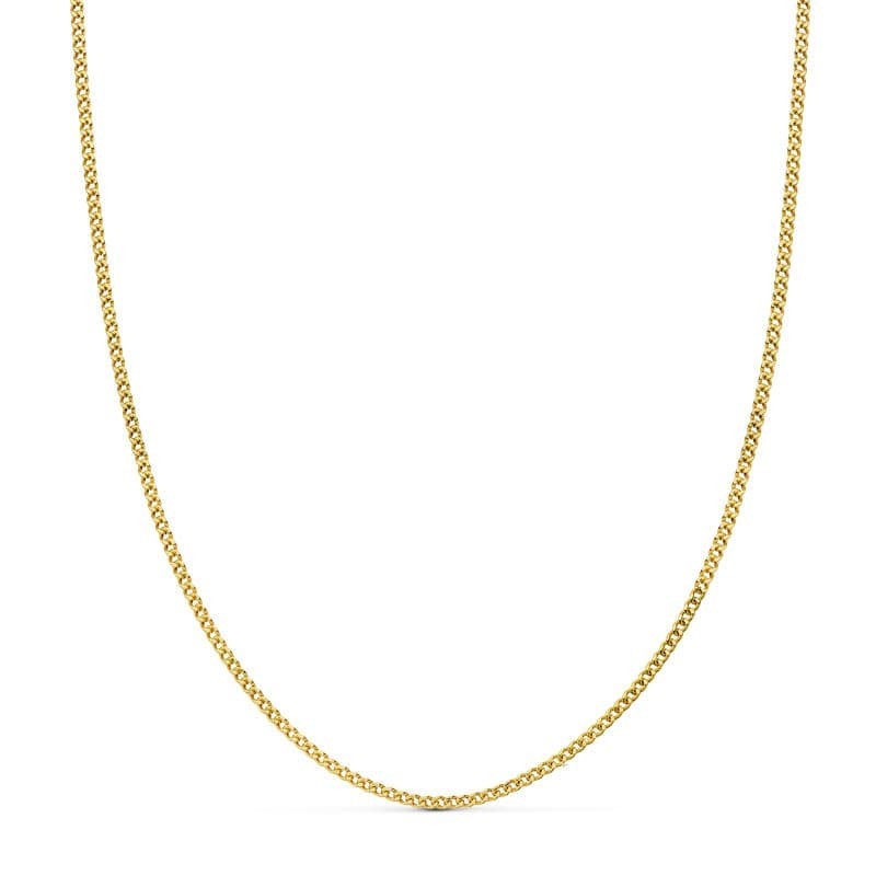 Cadena Oro Amarillo Barbada Hueca 40Cm Ancho 1.5 Mm oro 18k