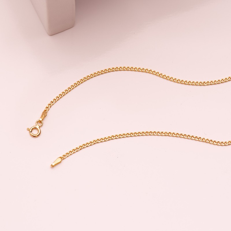Cadena Oro Amarillo Barbada Hueca 40Cm Ancho 1.5 Mm oro 18k