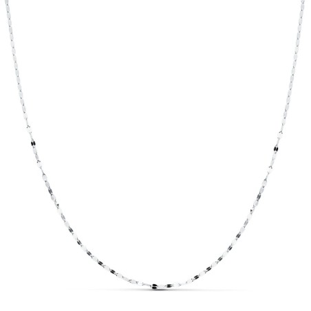 Cadena Maciza Oro Blanco Diamantada 45Cm 1.2 Mm oro 18k