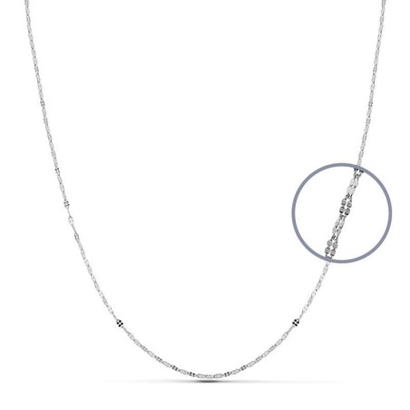 Cadena Maciza Oro Blanco 45Cm 1.1 Mm oro 18k