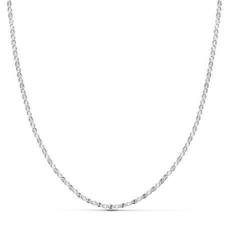 Cadena Oro Blanco Maciza Diamantada 45Cm 1.5 Mm oro 18k