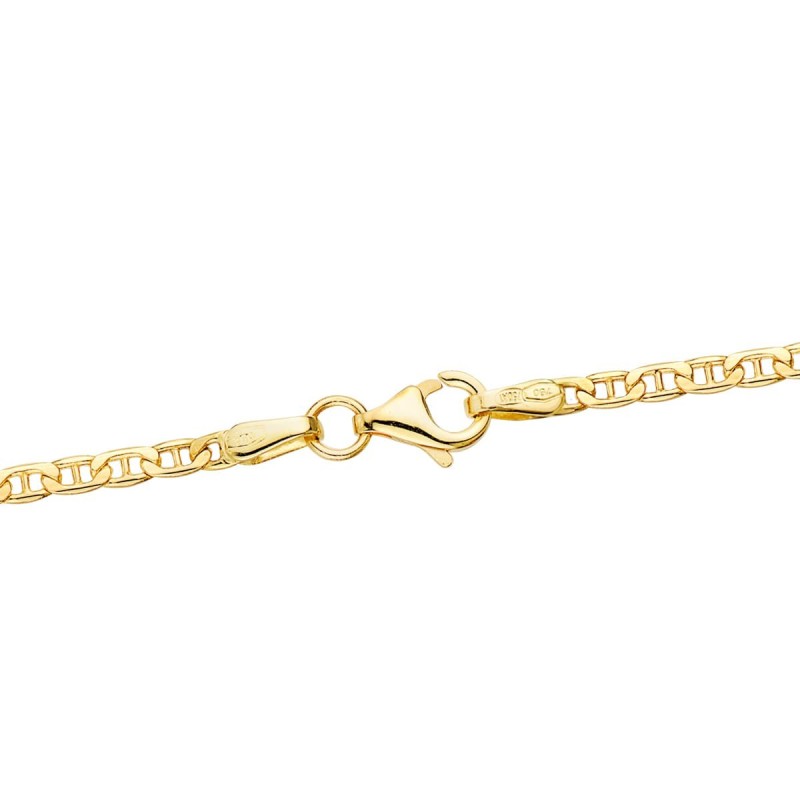 Cadena Oro Amarillo Ancla Plana Hueca Largo 45Cm Ancho 2 Mm oro 18k