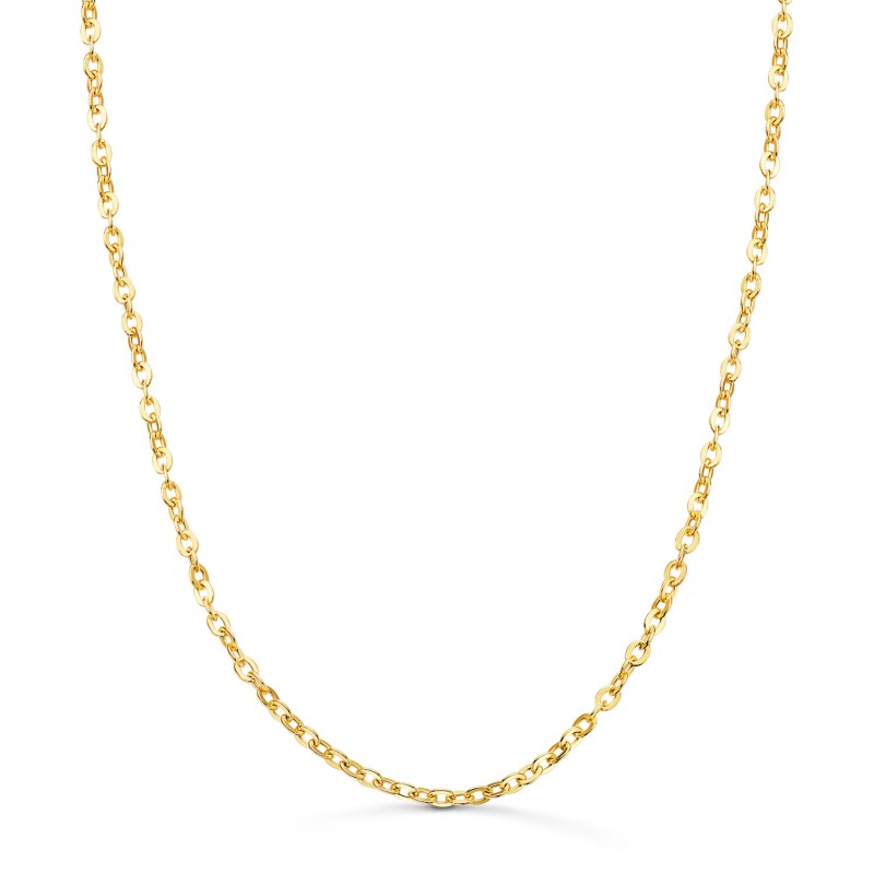 Cadena Oro Amarillo Forzada Hueca Ancho: 2,5 Mm. Largo: 45Cm oro 18k